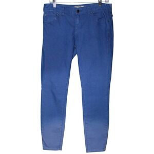 Womens Lucky Brand Blue Cotton Zip Up Casual Straight Leg Skinny Jeans Size 6 28
